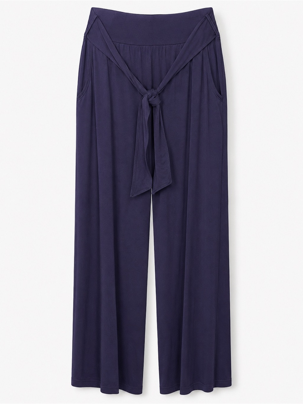 GAIAM Wide Leg Lounge Yoga Pants blue Medium Boho Tie Waist Flowy Comfy - Picture 2 of 8